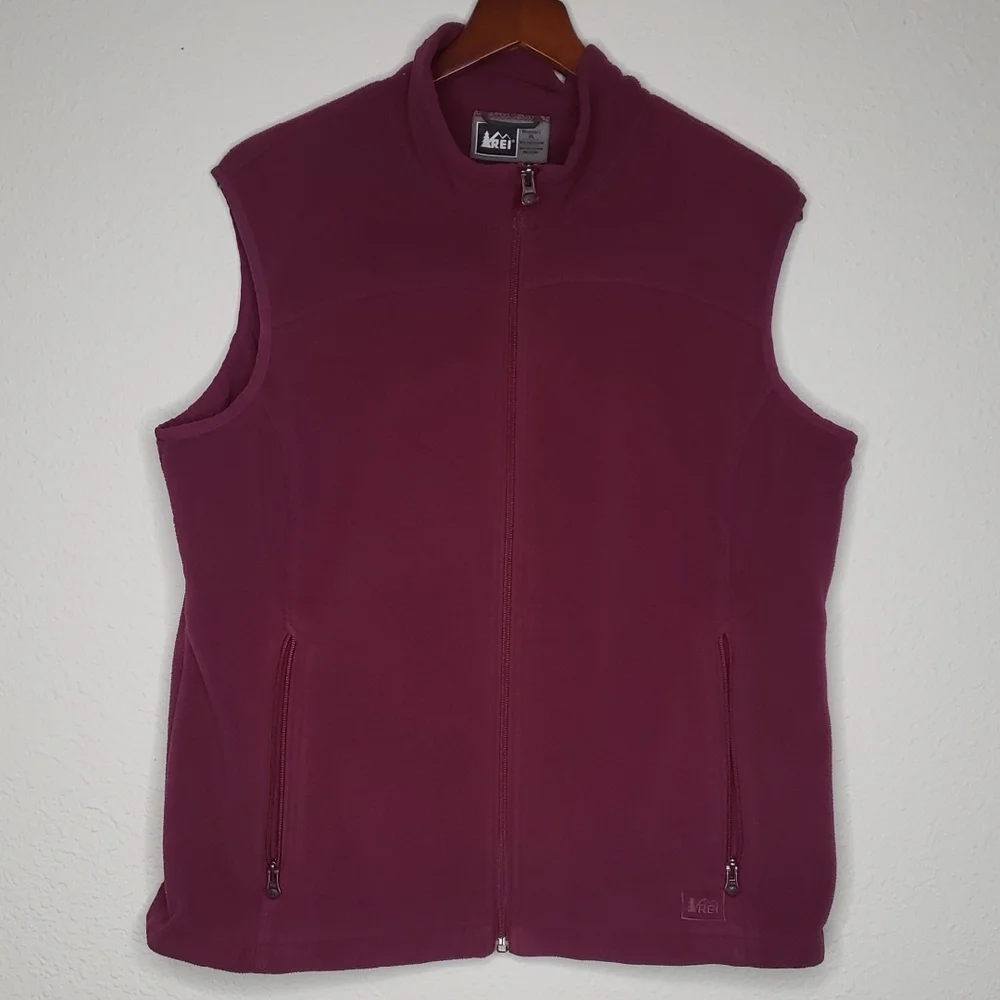 REI Womens Polartec Classic Fleece Sweater Vest Size XL Outdoor Gorpcore Logo